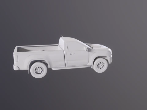 Generic Modern Pickup Truck Short Cab UT 3D Model