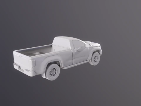 Generic Modern Pickup Truck Short Cab UT 3D Model