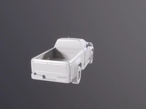 Generic Modern Pickup Truck Short Cab UT 3D Model