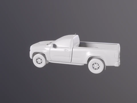 Generic Modern Pickup Truck Short Cab UT 3D Model