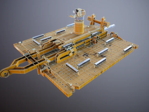 जेनेरिक रस्टेड सबसी हब पीएलईटी रस्टेड 3D मॉडल