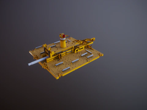 जेनेरिक रस्टेड सबसी हब पीएलईटी रस्टेड 3D मॉडल