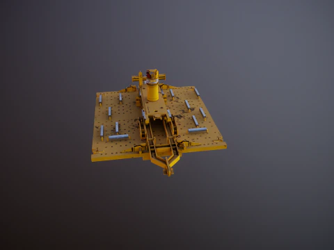 जेनेरिक रस्टेड सबसी हब पीएलईटी रस्टेड 3D मॉडल