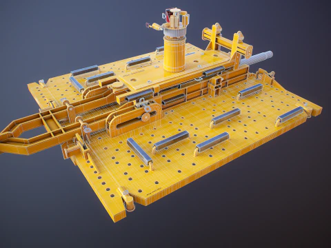 Hub sottomarino arrugginito generico PLET Modello 3D