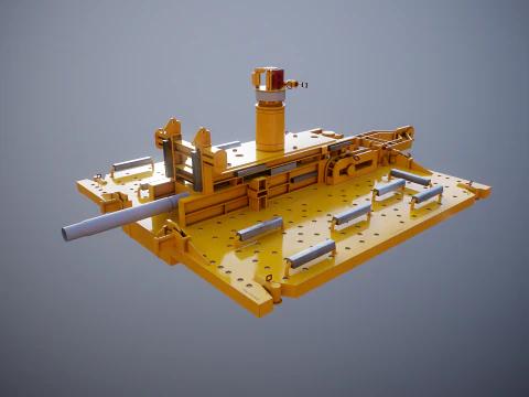 Hub sottomarino arrugginito generico PLET Modello 3D