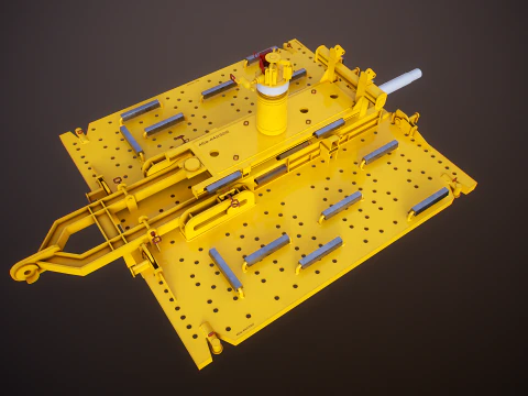 Hub sottomarino arrugginito generico PLET Modello 3D