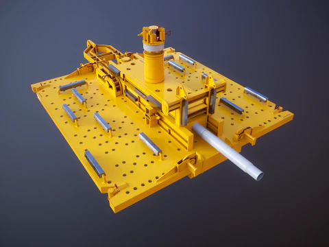 Hub sottomarino arrugginito generico PLET Modello 3D