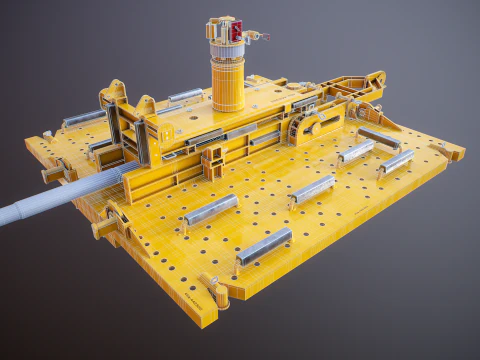 Hub sottomarino arrugginito generico PLET Modello 3D