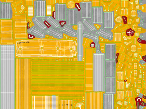 Hub sottomarino arrugginito generico PLET Modello 3D