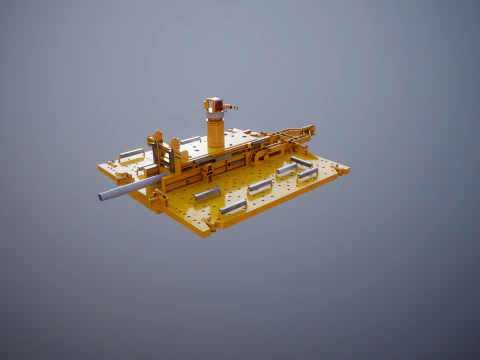 Hub sottomarino arrugginito generico PLET Modello 3D