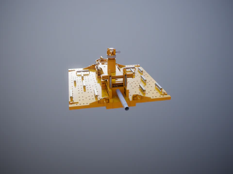 Hub sottomarino arrugginito generico PLET Modello 3D