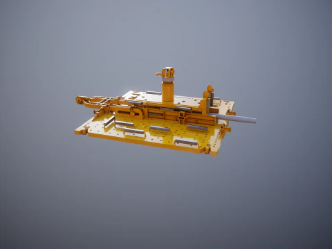 Hub sottomarino arrugginito generico PLET Modello 3D