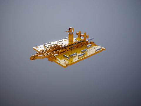 Hub sottomarino arrugginito generico PLET Modello 3D