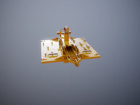 Hub sottomarino arrugginito generico PLET Modello 3D