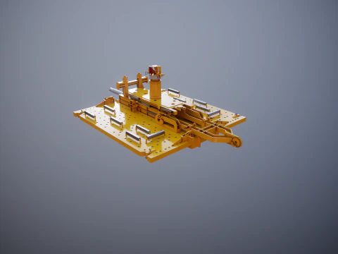 Hub sottomarino arrugginito generico PLET Modello 3D