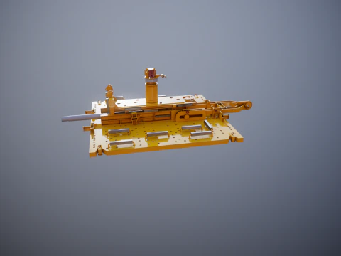 Hub sottomarino arrugginito generico PLET Modello 3D