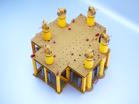 Struttura generica del collettore del mozzo sottomarino 6 Modello 3D