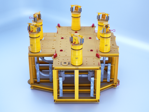 Struttura generica del collettore del mozzo sottomarino 6 Modello 3D