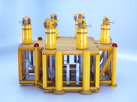 Struttura generica del collettore del mozzo sottomarino 6 Modello 3D