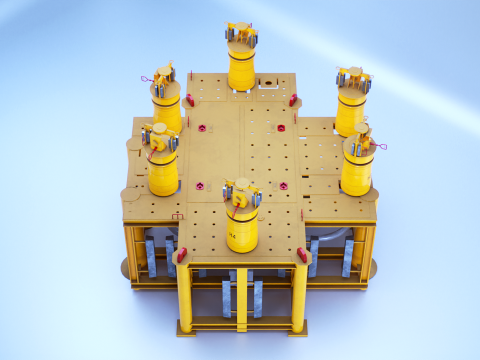 Struttura generica del collettore del mozzo sottomarino 6 Modello 3D