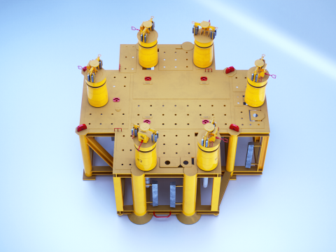 Struttura generica del collettore del mozzo sottomarino 6 Modello 3D