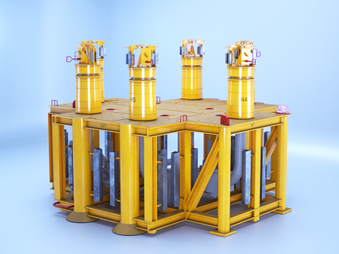 Struttura generica del collettore del mozzo sottomarino 6 Modello 3D