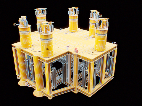 Struttura generica del collettore del mozzo sottomarino 6 Modello 3D