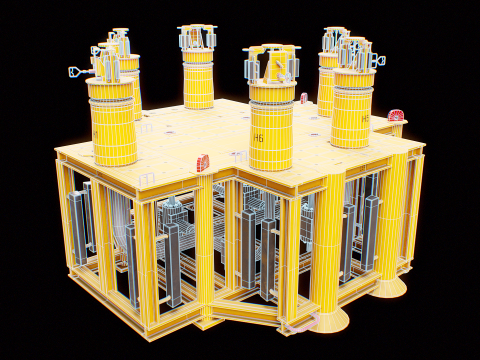 Struttura generica del collettore del mozzo sottomarino 6 Modello 3D