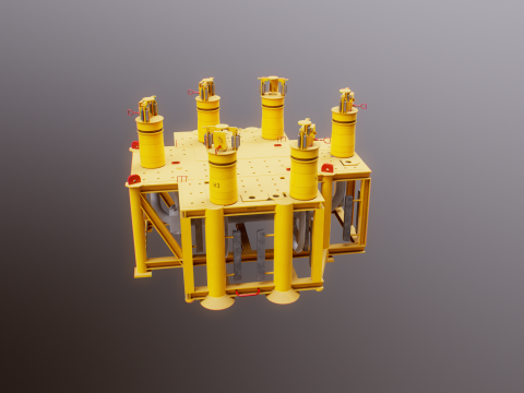 Struttura generica del collettore del mozzo sottomarino 6 Modello 3D