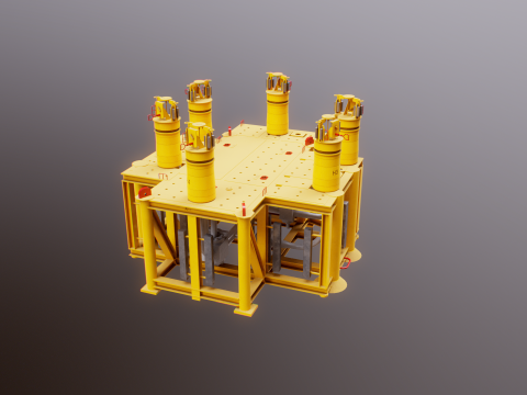 Struttura generica del collettore del mozzo sottomarino 6 Modello 3D