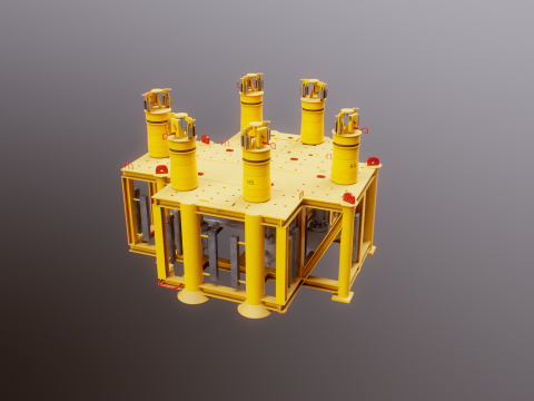 Struttura generica del collettore del mozzo sottomarino 6 Modello 3D