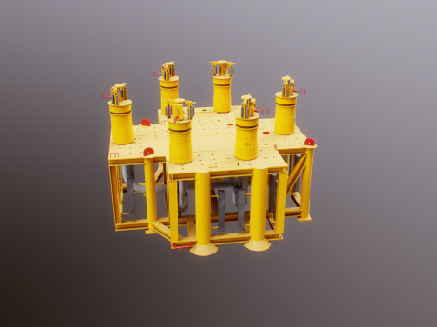 Struttura generica del collettore del mozzo sottomarino 6 Modello 3D