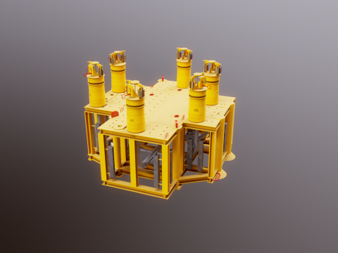 Struttura generica del collettore del mozzo sottomarino 6 Modello 3D