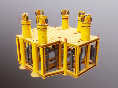 Struttura generica del collettore del mozzo sottomarino 6 Modello 3D