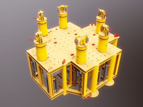 Struttura generica del collettore del mozzo sottomarino 6 Modello 3D