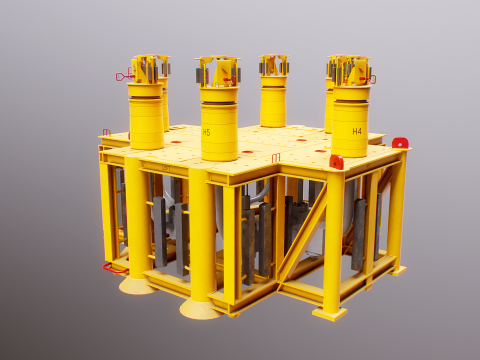 Struttura generica del collettore del mozzo sottomarino 6 Modello 3D