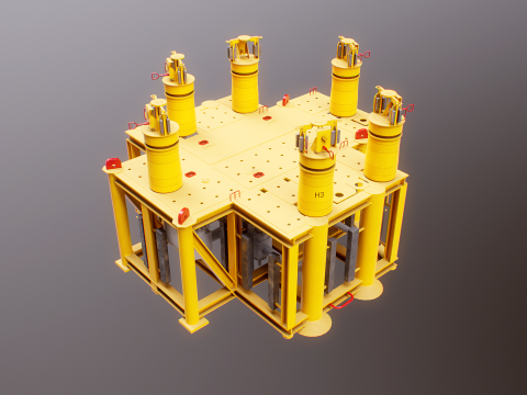 Struttura generica del collettore del mozzo sottomarino 6 Modello 3D