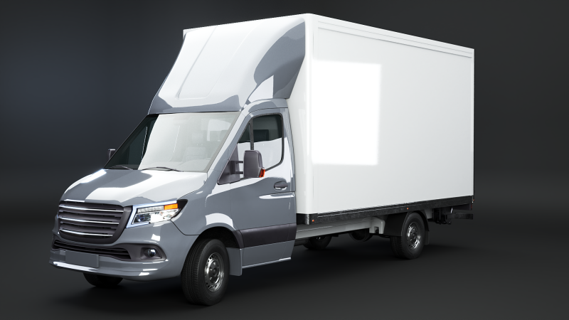 Furgone furgone con sponda idraulica generico Modello 3D .c4d .max .obj .3ds .fbx .stl .blend