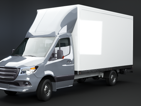 Og&oacute;lny van z windą załadowczą Model 3D