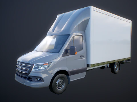 Generic Tail Lift Box Van 3D Model