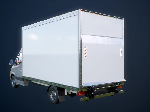 Generic Tail Lift Box Van 3D Model