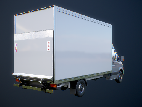 Furgone furgone con sponda idraulica generico Modello 3D