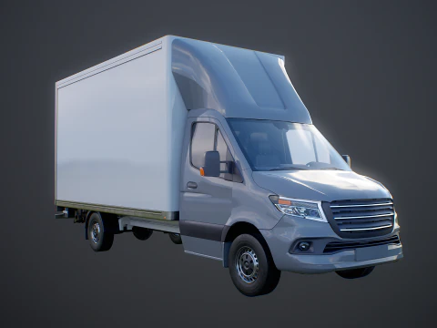 Generic Tail Lift Box Van 3D Model
