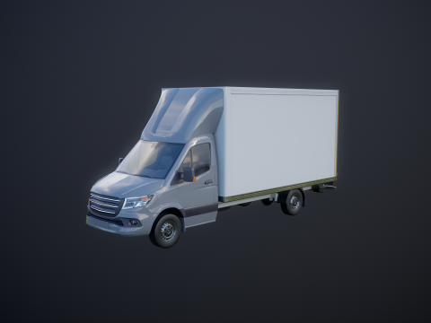 Furgone furgone con sponda idraulica generico Modello 3D