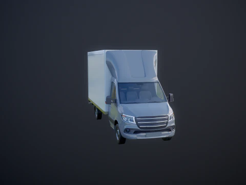 Generic Tail Lift Box Van 3D Model