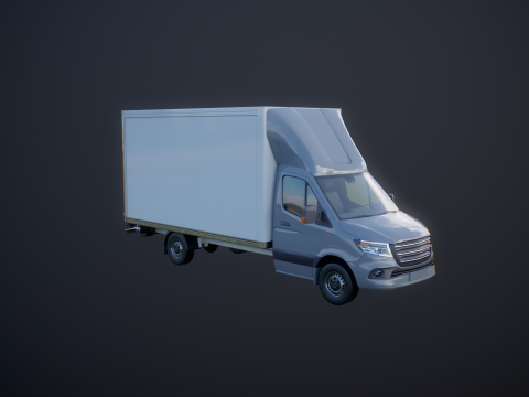 Furgone furgone con sponda idraulica generico Modello 3D