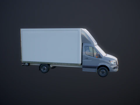 Generic Tail Lift Box Van 3D Model