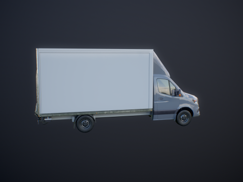 Furgone furgone con sponda idraulica generico Modello 3D