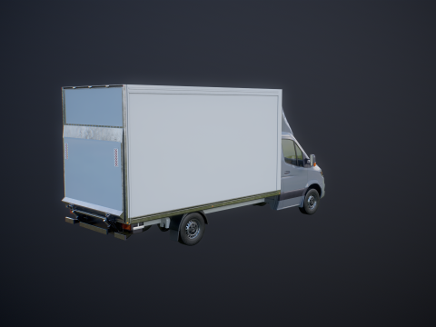 Furgone furgone con sponda idraulica generico Modello 3D