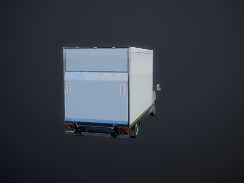 Furgone furgone con sponda idraulica generico Modello 3D